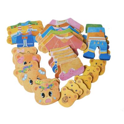 China DIY Practice Hot Sell Cheap Bear Dressing Up Wooden Magnetic Puzzle For Kids for sale