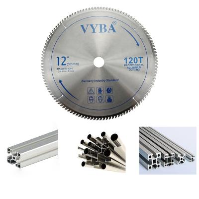 China 65Mn 305x120T Professional Aluminum Profiles Cutting Tungsten Carbide Slant Saw Blade for sale