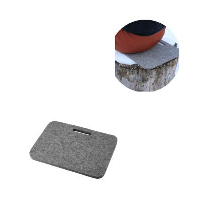 China Warm and Soft Wool Felt Pad Bench Seat Cushion Chair Wool Felt Seat Pad with Handle for sale