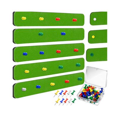 China DRAWING BOARD 8 Pieces Pin Board Bar Frameless Wall Self Adhesive Felt Note Board Message Boards with Push Pins 40 Pieces for sale