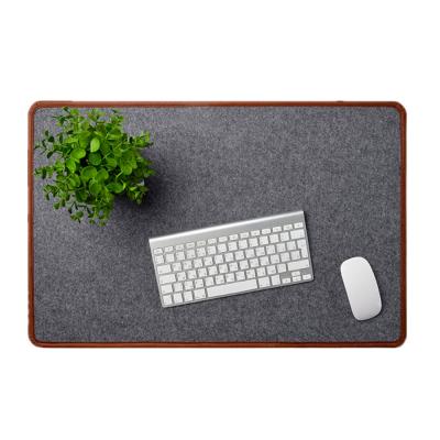 China Large HEATED leather covered desk felt mats for keyboard and mouse pad for sale