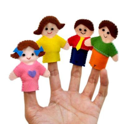 China Felt Finger Puppet Nursery Rhyme Toy Doll Family Felt Finger Puppets Small For Kids for sale