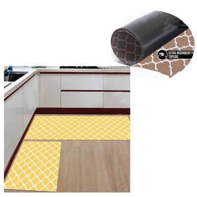 China Non Slip Washable Machine Washable Super Absorbent Felt Kitchen Cover Mats Runner Carpets For Floor for sale