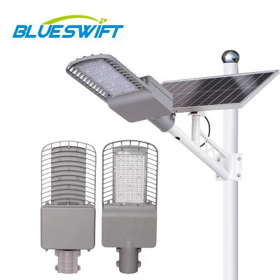 China BLUESWIFT Outdoor Garden Road Solar Light IP65 30W Aluminum With Pole 30000 Lifespan (hours) for sale