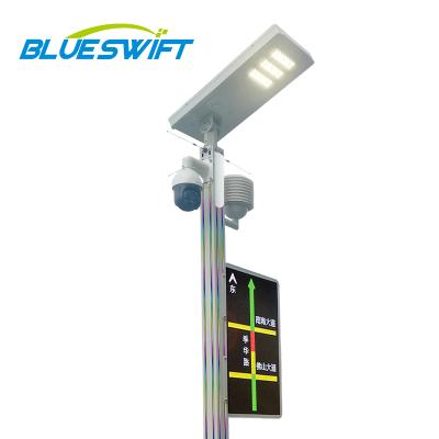 China Outdoor ROAD All In One Smart City Solar Led Lighting Garden Street Light With Wifi CCTV Camera Advertising Screen for sale