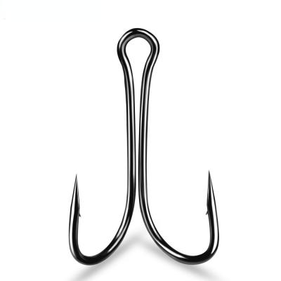 China Weihai Fishing Tackle Wholesale Two Hooks Luer Hook With Anchor Hook Barbed Hook for sale