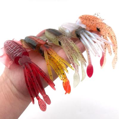 China JH OEM Special Price Explosion Squid 60g Squid Hook Bait Durable UV Luminous Soft Squid Octopus Imitation Sub Bait Fake Bait for sale