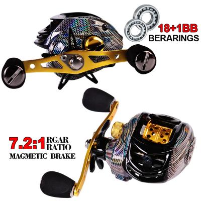 China LEFT HAND Amazon Supplier New All Metal 7:2.1super Drop Water Long Throw Magnetic Brake Strong Freshwater Fishing Wheel Fishing Wheel for sale