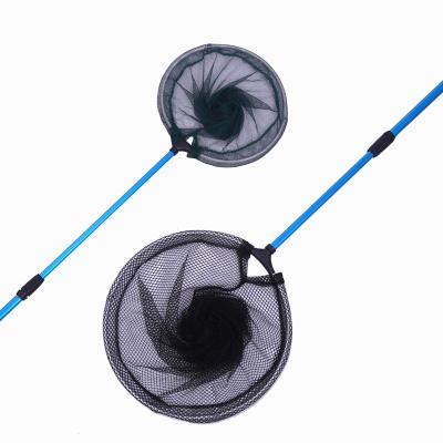 China 1.8m aluminum alloy landing net blue retractable fish landing net large monofilament factory wholesale nylon fishing net for sale