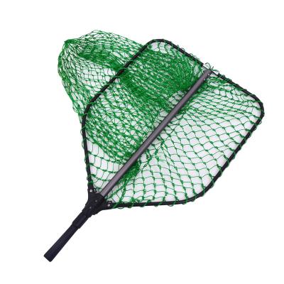 China Multifilament Fish Handle Large Mesh Triangle Folding Aluminum Alloy Folding Landing Net Fishing Net Object Cheap Landing Net Wholesale for sale