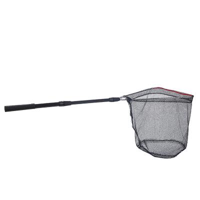 China Dense Fishing Net 1.3m Mesh Function Triangle Net Head Dense Aluminum Alloy Folding Telescopic Fish Landing Landing Net for sale