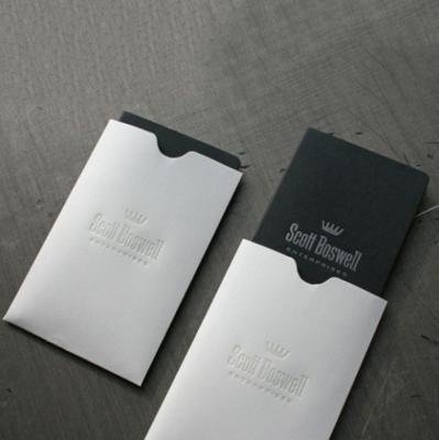 China Recycled Materials Custom Logo Luxury Hot Stamping Embossed And Debossed Tiny Paper Envelopes for sale