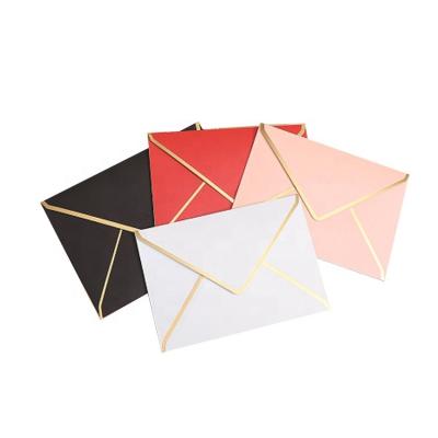 China Custom Logo Printed Western Style Business Gift Envelope Cardboard Gift Certificate Envelopes Postcard Envelope for sale