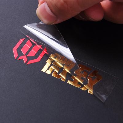 China Custom Printing Scratch- 3D Electroforming Metal Nickel/Gold Waterproof Self Adhesive Stickers Logo Uv Transfer Sticker Label for sale