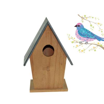 China Eco-friendly Paint China Wooden Birdhouse Birdhouse Wood Nest Aviary Wooden Bird House for sale