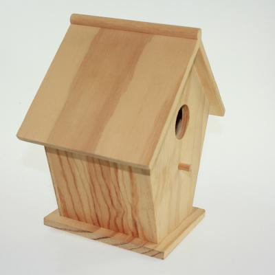 China Custom Small and Tasty Outdoor Wooden Bird House Unfinished Wood Aviary Windproof Durable Hot Sale Viable for sale