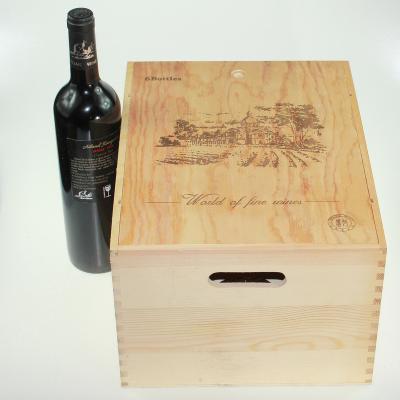 China Recycled Materials Custom High Quality Materials Bottle Case Wooden Wine Boxes Cheap Wooden Wine Boxes With Lock for sale