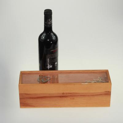 China New Modern Custom Logo Red Wine Wooden Gift Materials Repurposed Wine Bottle Box Wooden Wine Box With Slip Lid for sale