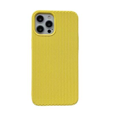 China Shockproof Woven Pattern Braided Texture Shockproof Soft TPU Phone Case For iPhone 14 13 12 11 Pro Max for sale