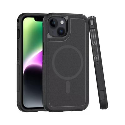 China Shockproof Anti-shock Shockproof TPU PC Hybrid Case For iphone 14 13 Magnetic Cases Wireless Charging Magnetic Fundas for sale