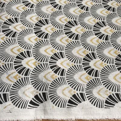 China Natural Diningtable Carpet Anti-static Cotton-linen Fabric Cloth With Prints for sale