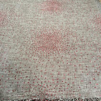 China 100% Linen Like Fabric Anti-Static Polyester Carpet Diningtable With Rhinestones for sale