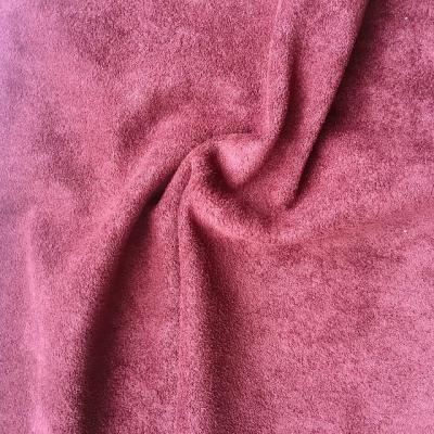 China Factory Wholesale Anti-Static Polyester 10% Spandex Micro Faux Fur Fabric 90% Suede for sale