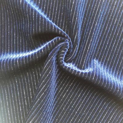 China Anti Pill Poly / Lurex Stripes Velor / Spandex Velor in Customized Colors for Ladies Dress, Skirts, Suit and Blouses for sale