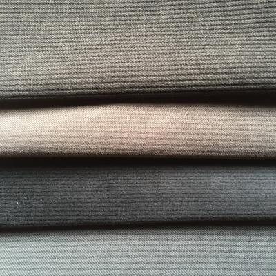 China Shrink-Resistant Mens Casualwear Suit Fabric Printed Stripes Ribbed 100% Polyester Warp Knitted Velor / Velor In Customized Colors for sale