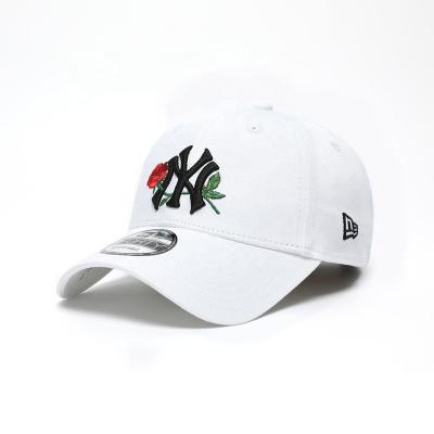 China JOINT Machine Embroidery Exquisite Imported Roses And Letter Logo 6 Panel Fashionable Baseball Cap for sale