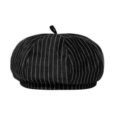 China 2021 New Dobby Fashion Trends Stripes Custom Women Leisure Hat Beret Hat for sale