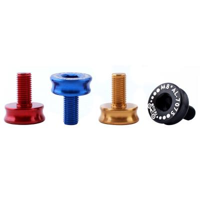 China MUQZI Mountain Bikes Bike Bottom Bracket Screws M8 Crank Bolt Square Hole 7075Aluminum Alloy Joint Parts MTB Waterproof Road Bicycle for sale