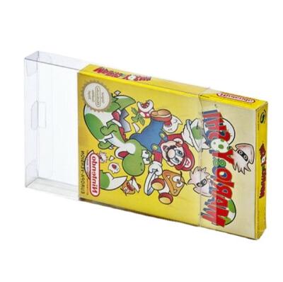 China Single Transparent PET Game Cartridge Protector Cover Box Snare Case For NES Game Cards for sale