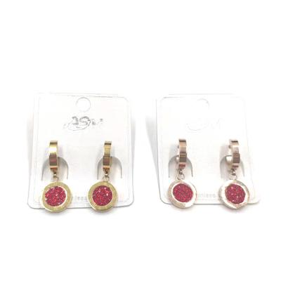 China Other Factory Price Wholesale Cheap Thin 2022 Stainless Steel Round 18k Big Gold Plated Earrings For Women for sale