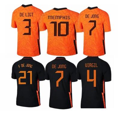 China Shirts & Tops sell 2021 Thailand quality national team jersey home and away wholesale MEMPHIS VIRGIL DE LIGT FOOTBALL TANK TOP for sale