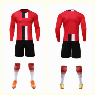 China Sets Wholesale Wholesale Mens Adults Team Training High Quality Soccer Jerseys Long Sleeve Colors for sale