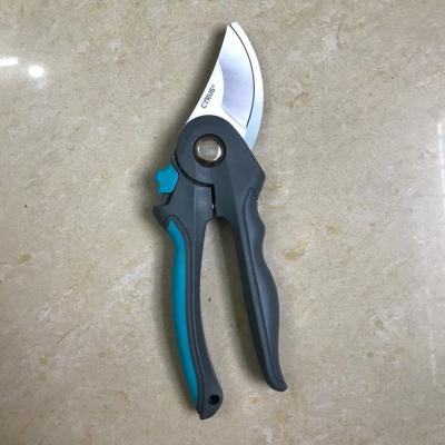 China High Quality Garden Pruner, Garden Bypass Pruning Anti-Slip Handle Garden Shears Scissors with TPR Rubber Handle for sale