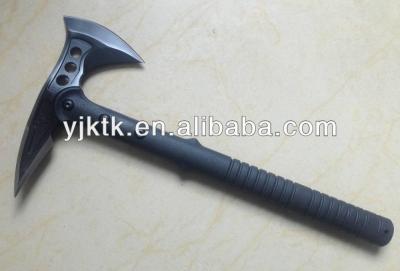 China Hot sale pofessional stainless steel double head felling axe/wooden splitting axe, fiberglass handle ax for sale