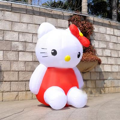 China Lovely Customize Inflatable Hello Kitty For Advertisement , Double Tripple Stitch for sale