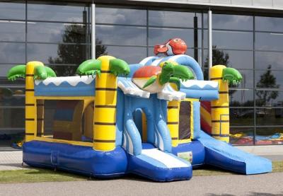 China Schildpad Air Inflatable Combo Bouncers / PVC Tarpaulin Bounce House Combo for sale