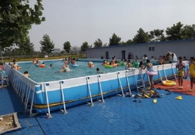 China Sommer-Metallrahmen-Swimmingpool-großer Satz-kundenspezifisches Stahlrahmen-Pool für Feiertag zu verkaufen