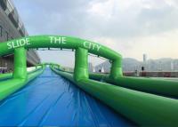 China Popular 300 Meters Long Carzy Huge Inflatable Slide Air Sealed PVC Tarpaulin for sale