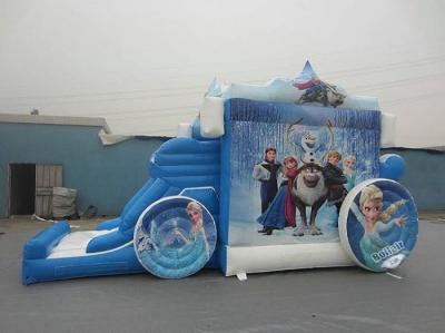 Cina Principessa di stupore Inflatable Combo, buttafuori gonfiabili di Frozon del trasporto blu combinati in vendita