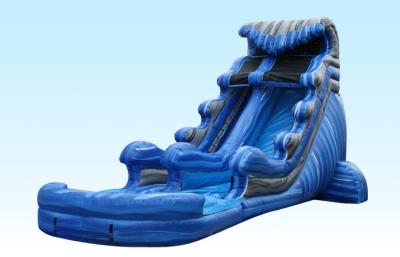 China 22Ft Tidal Wave Backyard Water Slides , Singel Lane Inflatable Super Slide With Climbing Stair for sale