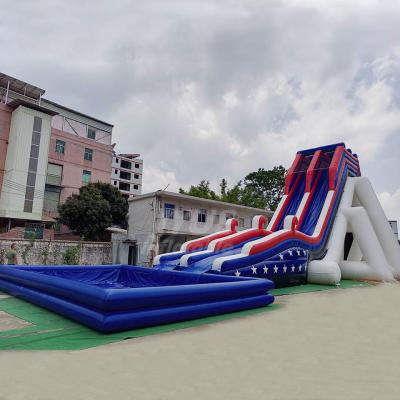 China Commercial Large Adult Size Backyard Inflatable Water Slides With Pool for sale