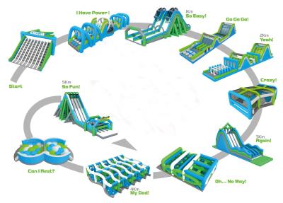 Китай Гигантские раздувные умалишенные раздувные игры полосы препятствий полоса препятствий/5к для события продается