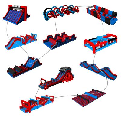 China Event Outdoor Game Inflatable Combo Bouncers 5k Inflatable Obstacle Course for sale