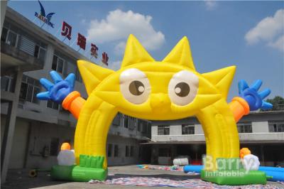 China Cartoon Shape Yellow Inflatable Arches For Advertising / Inflatable Entrance Arch For Event for sale