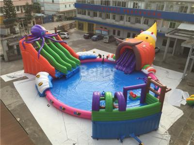 China Parque inflable al aire libre gigante del agua, tobogán acuático de encargo del pulpo de los niños en venta