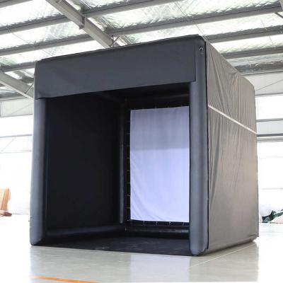 中国 Training outdoor inflatable golf simulator tent golf simulator cage enclosures for home practice with customized design 販売のため